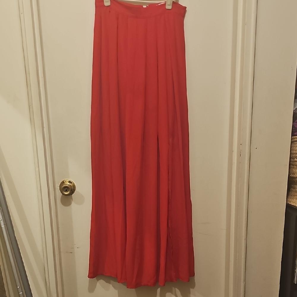 Eva Mendes for New York & Company Vibrant Red Maxi Skirt